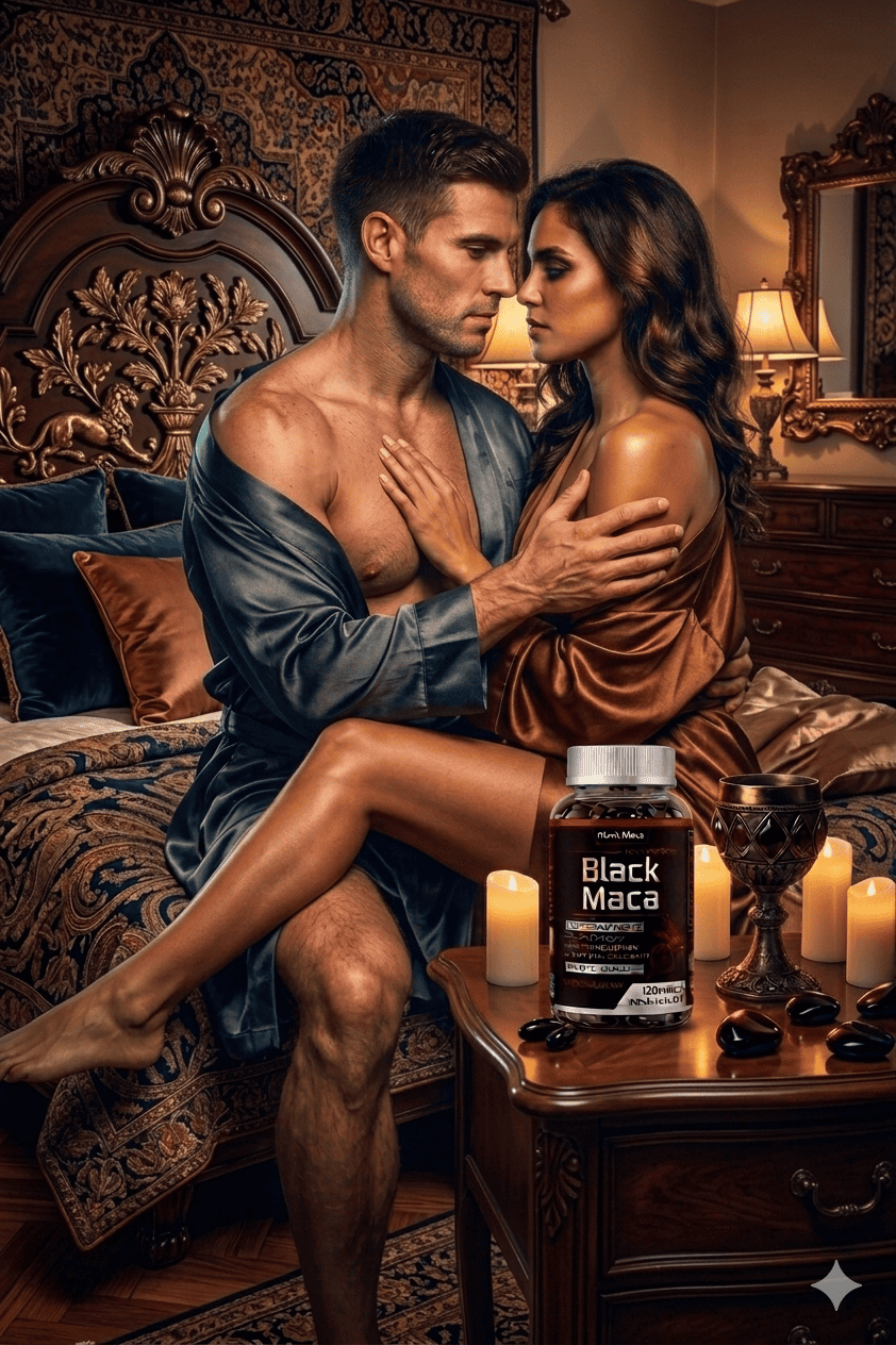 Black Maca Supplement with Black Pepper-Boosts Natural Power and Stamina, Balances Hormones and  Improve Men Sexual Performance